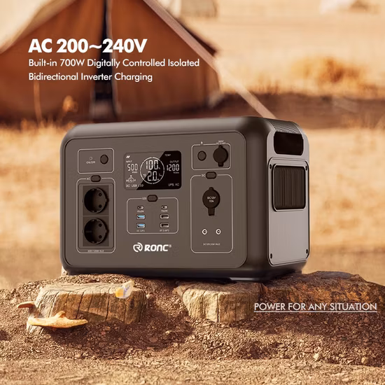 Solar UPS 230V Portable Power Station Multi-Function Energy Storage 500W 1000W Portable Power Station
