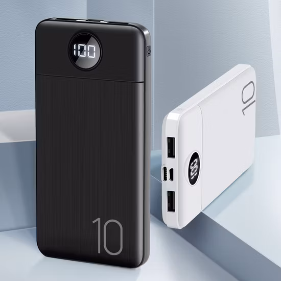 LED Digital Display Transparent Quick Charging Power Bank 10000mAh