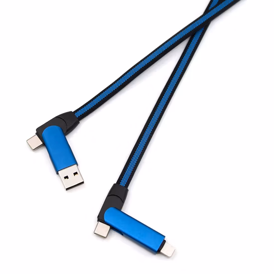 Fast Charging 10000mAh LED Large Screen Display Power Bank Built-in Micro USB/Type-C/Lighting/ USB 4 in 1 Cable Portable Charger Thin Small Mini Powerbank