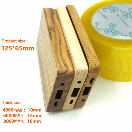 Wholesale Universal Environmental Material Wood and Bamboo Mobile Power Bank