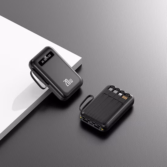 Digital Display Fast Charging Power Bank 20000mAh Wireless Charging with Cable for iPhone